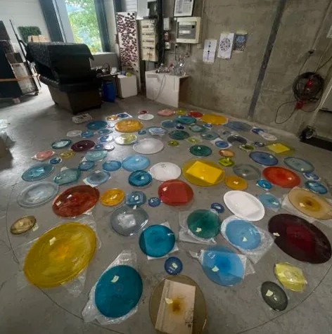 Baynham Meikle Fermi Oxford art piece being made