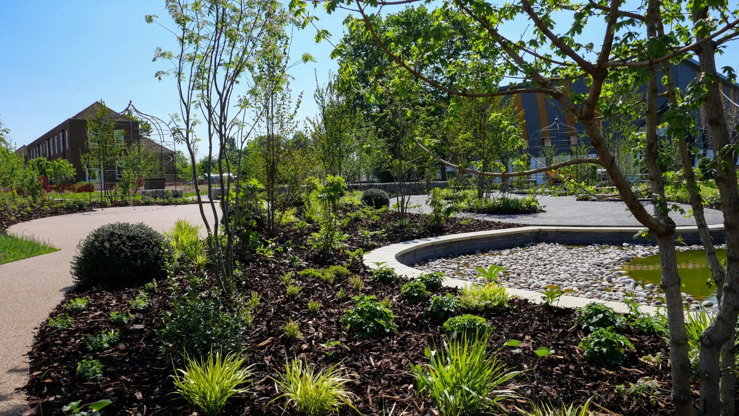 Baynham Meikle Pico Park Oxford pathway and pagoda